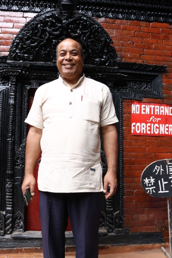 Chairman of Indra Jatra Bewasthapan Samiti Gautam Shakya. Photo: Abhilekh Bhurtel